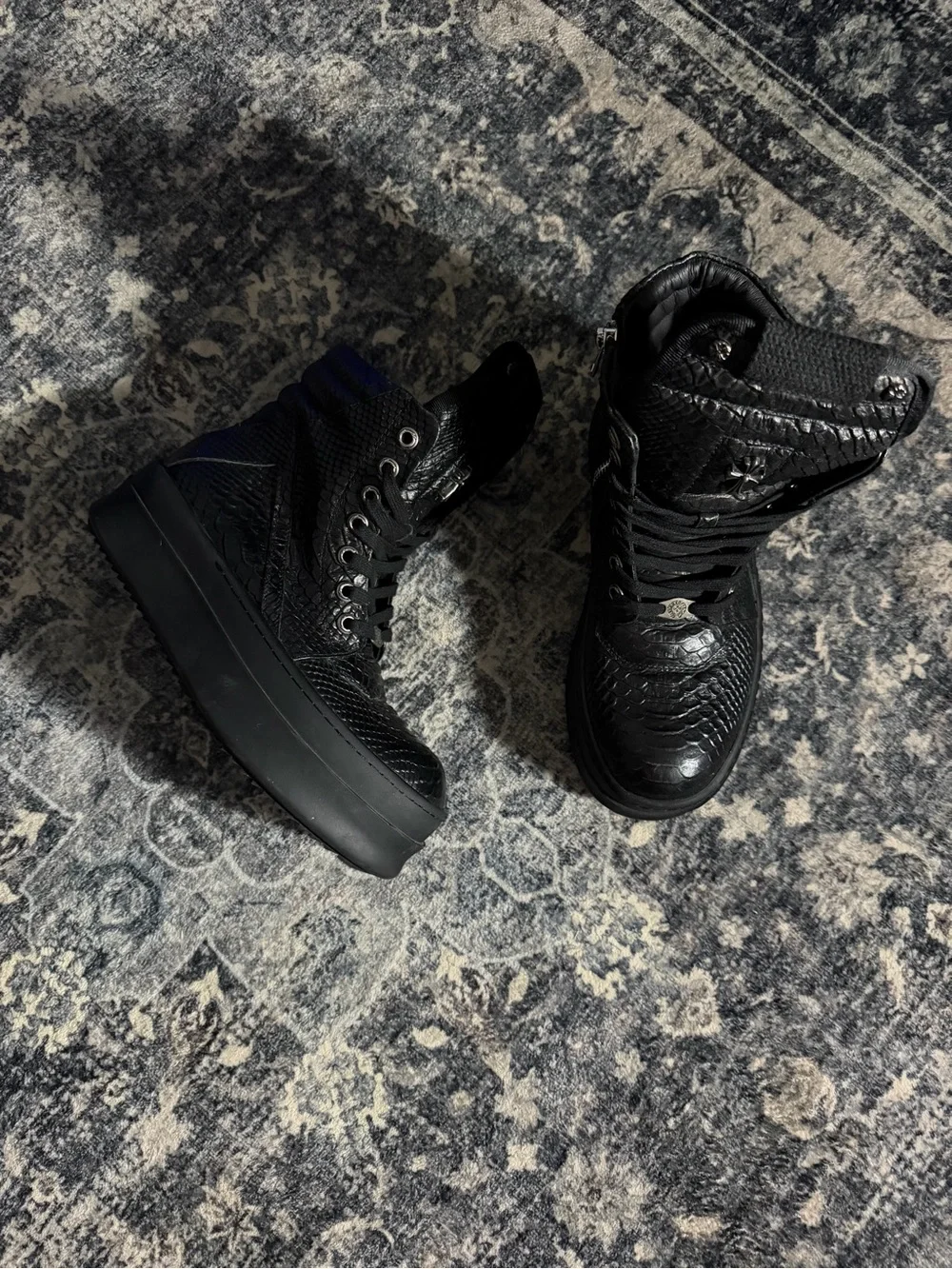 Rick Owen Geobasket x Chrome Hearts Platforms